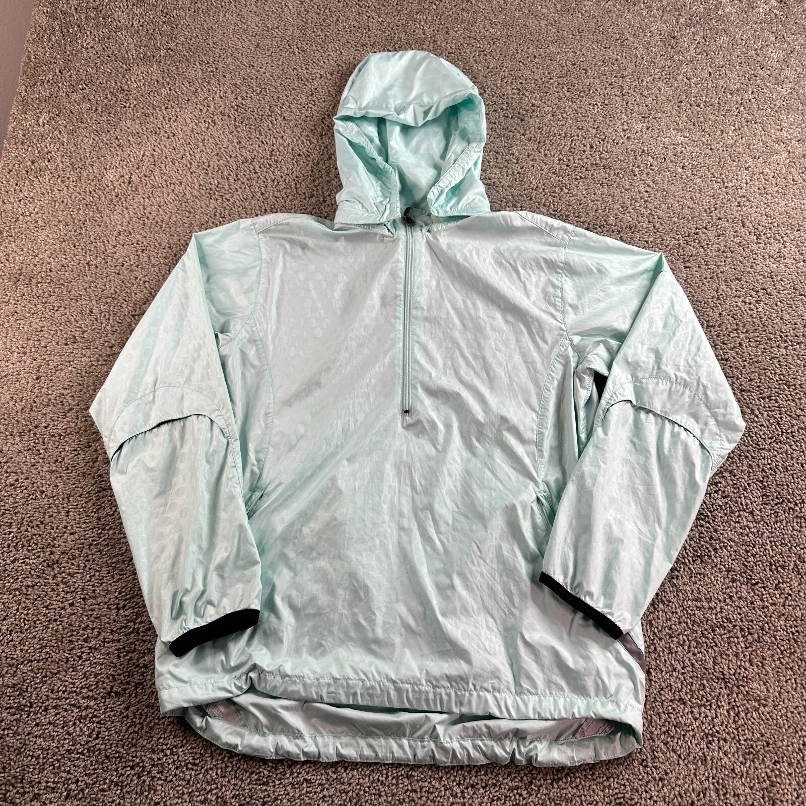Vintage Nike Running Jacket Womens M Blue Green 3m Reflective Windbreaker Ladies
